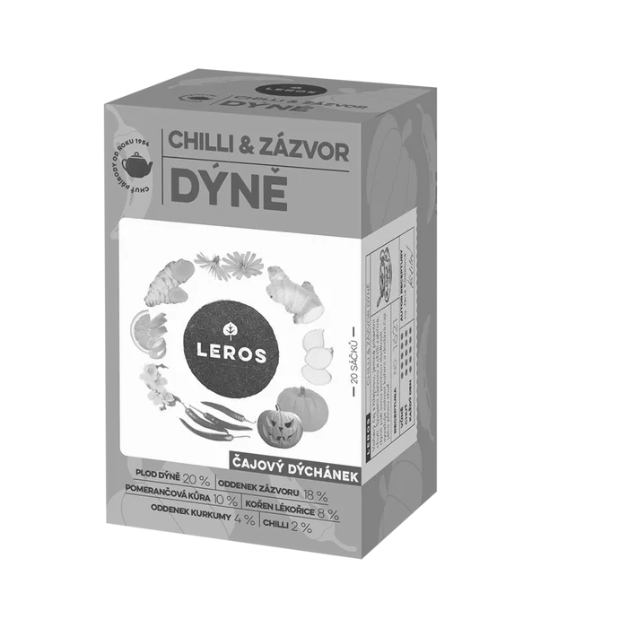 LEROS Čajový dýchánek chilli, zázvor&dýně 20x2g